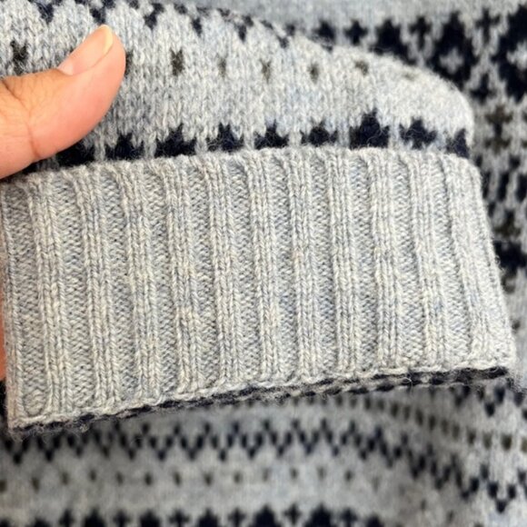 Vintage Charter Club Nordic 100% Lambswool Zip Up Sweater Sz Medium - Picture 7 of 13